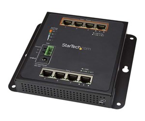 Switch/splitter - StarTech.com 8-Port (4 PoE+) Gigabit Ethernet Switch - Managed - Wall Mount with Front Access - IES81GPOEW