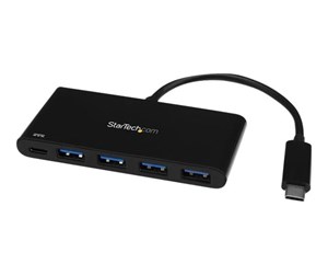 USB-hub - StarTech.com USB C Hub with PD 2.0 4-Port USB-hub - 4 porter - Svart - HB30C4AFPD