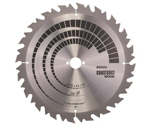 Sirkelsag - Bosch Sirkelsagblad Construct Wood 315 x 30 x 3,2 mm; 20 - 2608640701