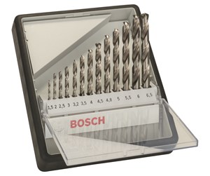 Bormaskin & Bits - Bosch 13-delers Robust Line metallbor-sett HSS-G, 135° 1,5; 2; 2,5; 3; 3,2; 3,5; 4; 4,5; 4,8; 5; 5,5; 6; 6,5 mm, 135° - 2607010538