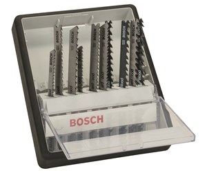 Stikksag - Bosch 10-delers Robust Line stikksagblad-sett Wood Expert T-tange T 101 AO; T 101 B; T 101 BR; T 101 AOF; T 101 BF; T 101 BRF; T 244 D; T 144 D; T 144 DF; T 144 DP - 2607010540