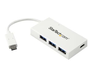 USB-hub - StarTech.com USB-C Hub 4-Port USB-hub - USB 3.0 - 4 porter - Hvit - HB30C3A1CFBW