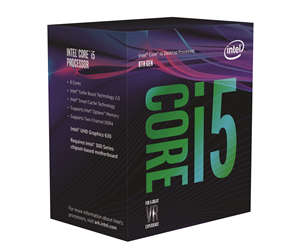 Prosessor/CPU - Intel Core i5-8400 Coffee Lake Prosessor/CPU - 6 kjerner - 2.8 GHz - Intel LGA1151 - Intel Boks (med kjøler) - BX80684I58400