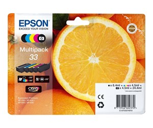 Printertilbehør blekk/toner - Epson 33 Multipack - 5 pakker - sort gul cyan magenta foto-sort - original - blækpatron - Blekkpatron Blå - C13T33374021