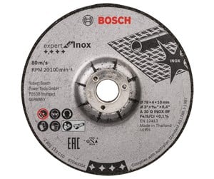 Vinkelsliper - Bosch Expert for INOX 2 stk. x 76 x 4 x 10 mm slipeskive A 30 Q INOX BF; 76mm; 4mm; 10mm - 2608601705