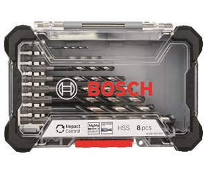 Bormaskin & Bits - Bosch Impact Control HSS-bor, sett, 8 stk. - 2608577146