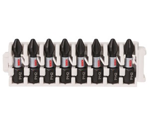 Bormaskin & Bits - Bosch Impact Control skrutrekkerbits, pakke med 8 deler, 8xPH2 - 2608522324