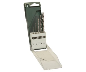 Bormaskin & Bits - Bosch 5-delers metallbor-sett HSS-G med sekskanttange 2,0; 3,0; 4,0; 5,0; 6,0 mm - 2609255127