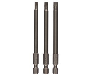 Bormaskin & Bits - Bosch 3-delers sett skrutrekkerblad for skruer med innvendig torx (T) T20; T25; T30; 89 mm - 2609255972