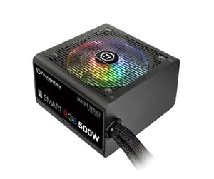 Strømforsyning (PSU) - Thermaltake Smart RGB 500W Strømforsyning (PSU) - 500 Watt - 120 mm - ATX - 80 Plus White sertifisert - PS-SPR-0500NHSAWE-1