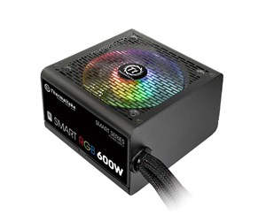 Strømforsyning (PSU) - Thermaltake Smart RGB 600W Strømforsyning (PSU) - 600 Watt - 120 mm - ATX - 80 Plus White sertifisert - PS-SPR-0600NHSAWE-1