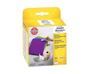 Papir, Fotopapir & Etiketter - Avery Removable Roll Labels white 19x51mm 500 Labels - AS0722550