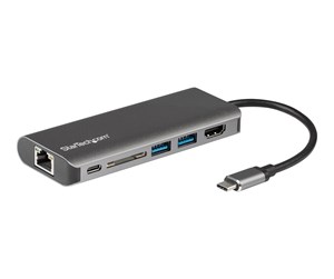 Dokkingstasjon - StarTech.com USB-C Multiport Adapter w/ SD Slot - PD - 4K HDMI GbE - USB-A - dockingstation - DKT30CSDHPD