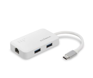 Nettverksadapter - Edimax EU-4308 USB-C to 3-Port USB 3.0 Gigabit Ethernet Hub - EU-4308