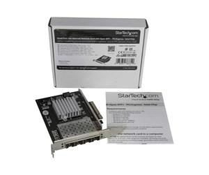 Nettverksadapter - StarTech.com Quad-Port SFP+ Server Network Card - PCI Express - Intel XL710 Chip - netværksadapter - PEX10GSFP4I