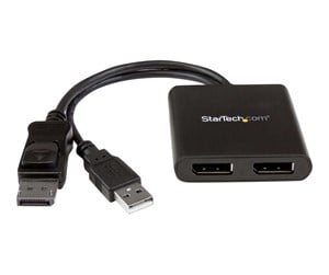 Videosplitter - StarTech.com DisplayPort to DP Multi Monitor Splitter - 2-Port MST Hub - videosplitter - 2 porte - MSTDP122DP