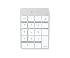 Tastatur - Satechi Aluminum Slim Rechargeable Bluetooth Keypad - Numpad - Sølv - ST-SALKPS