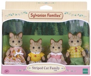 Dukker, Bamser & Utstyr - Sylvanian Families Striped Cat Family - 5180