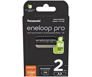 Batteri - Panasonic eneloop pro BK-3HCDE/2BE - Battery 2 x AA type - NiMH - ( rechargeable ) - 2500 mAh - BK-3HCDE/2BE