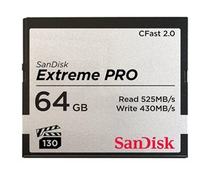 Minnekort - SanDisk Extreme Pro CFast 2.0 - 525MB/s - 64GB - SDCFSP-064G-G46D