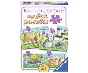 Puslespill - Ravensburger Cute Pets 2/4/6/8p - 69514