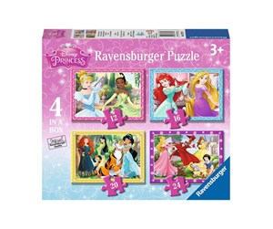 Puslespill - Ravensburger Disney Princess puzzle 4 in 1 - 73979