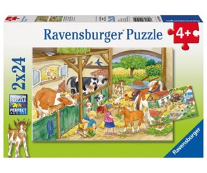 Puslespill - Ravensburger A Day at the Farm - 2x24p - 91959