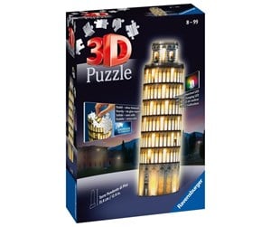 Puslespill - Ravensburger 3D Puzzle - Tower of Pisa Night Edition 3D Puslespill - 125159