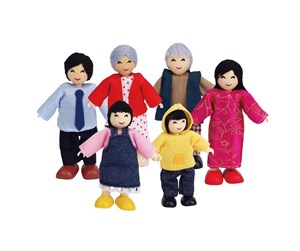 Treleker - Hape Doll House Asian Family - E3502