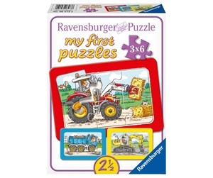 Puslespill - Ravensburger Excavator Tractor & Dump Tractor 3x6p - 65738