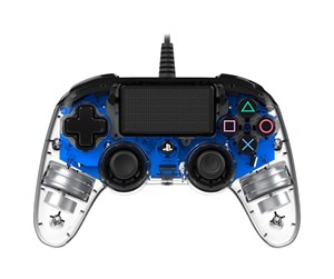 Spill - Tilbehør - NACON Wired Illuminated Compact Controller Blue - Controller - Sony PlayStation 4 - 3499550360806