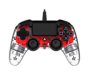 Spill - Tilbehør - NACON Wired Illuminated Compact Controller Red - Controller - Sony PlayStation 4 *DEMO* - 3499550360837