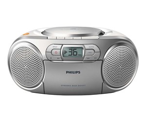 DAB, nettverks- og klokkeradio - Philips AZ127 - boombox - CD Cassette - FM - Stereo - AZ127/12