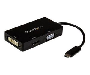 Skjermkabel - StarTech.com USB-C Multiport Adapter - 3-in-1 USB C to HDMI DVI or VGA - ekstern videoadapter - CDPVGDVHDBP