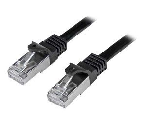 Nettverkskabel - 0.5m Black Cat6 / Cat 6 Shielded (SFTP) Patch Cable 0.5 m - patchkabel - 50 cm - sort - N6SPAT50CMBK