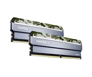 RAM - G.Skill Sniper X DDR4-3000 - 32GB - CL16 - Dual Channel (2 pcs) - Intel XMP - Sølv - F4-3000C16D-32GSXFB