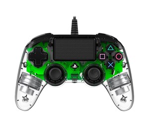 Spill - Tilbehør - NACON Wired Illuminated Compact Controller Green - Controller - Sony PlayStation 4 - PS4OFCPADCLGREEN