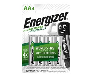 Batteri - Energizer AA Recharge Power Plus 4-Pack - 633658