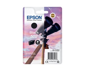 Printertilbehør blekk/toner - Epson 502 - Black Ink - Blekkpatron Svart - C13T02V14010