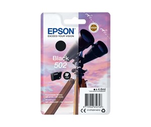 Printertilbehør blekk/toner - Epson 502 - sort - original - blækpatron - Blekkpatron Svart - C13T02V14020