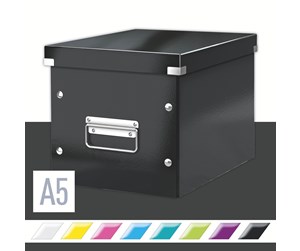 Arkivering & Oppbevaring - Leitz Oppbevaringsboks Click & Store Kube  WOW Medium Sort - 61090095