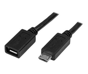 USB - StarTech.com 0.5m / 20in Micro-USB Extension Cable - M/F - USB forlængerkabel - 50 cm - USBUBEXT50CM