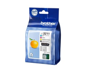 Printertilbehør blekk/toner - Brother LC3211VAL / LC 3211 Value Pack 4-Pack - Blekkpatron Colour (cyan, magenta, yellow) - LC3211VAL