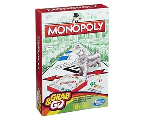 Brettspill & Puslespill - Hasbro MONOPOLY GRAB AND GO- Travel (Nordic) - B10021792