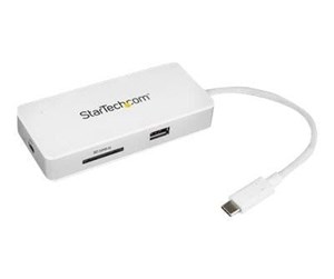 Dokkingstasjon - StarTech.com USB-C Multiport Adapter - SD (UHS-II) Card Reader - Power Delivery - 4K HDMI - GbE - 1x USB 3.0 - dockingstation - DKT3CHSD4GPD