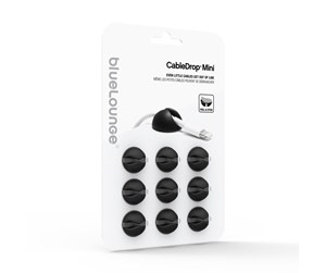 Kabelordner/Kabelstrømpe - Bluelounge Design CableDrop mini - Black - 9-pack - 758681