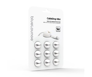 Kabelordner/Kabelstrømpe - Bluelounge Design CableDrop mini - White - 9-pack - CDM-WH