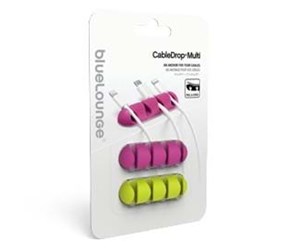 Kabelordner/Kabelstrømpe - Bluelounge Design Bluelounge Cable Drop Multi - adhesive holder for - CDMU-BR