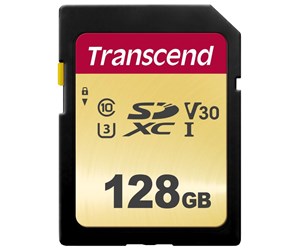 Minnekort - Transcend 500S SDXC UHS-3 - 128GB - TS128GSDC500S