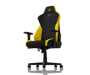 Gamingstol - Nitro Concepts S300 Gaming Chair - Astral Yellow Gamingstol - Svart/Gul - Stoff - Opptil 135 kg - NC-S300-BY